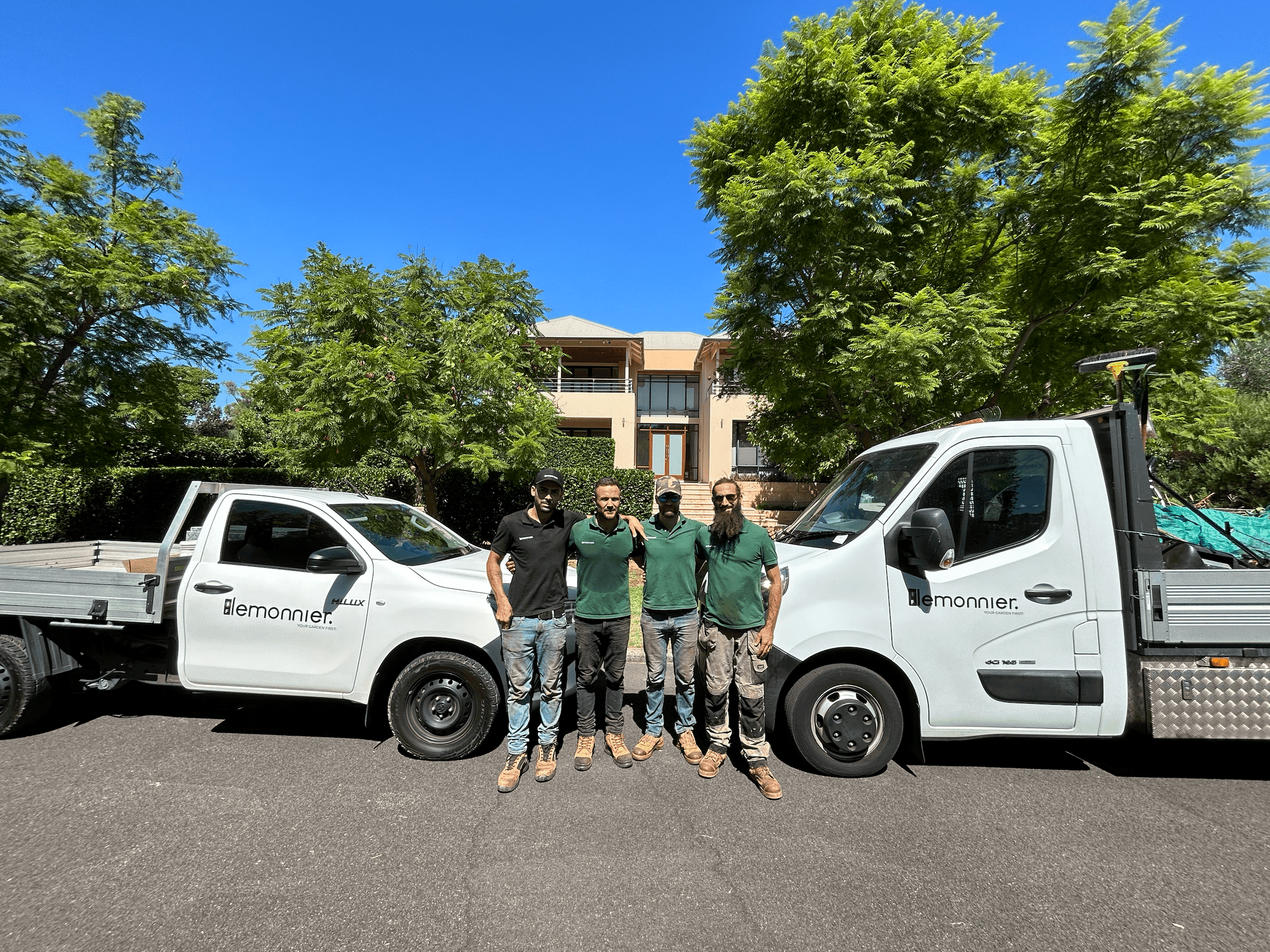 The Lemonnier Landscapes build team in Perth